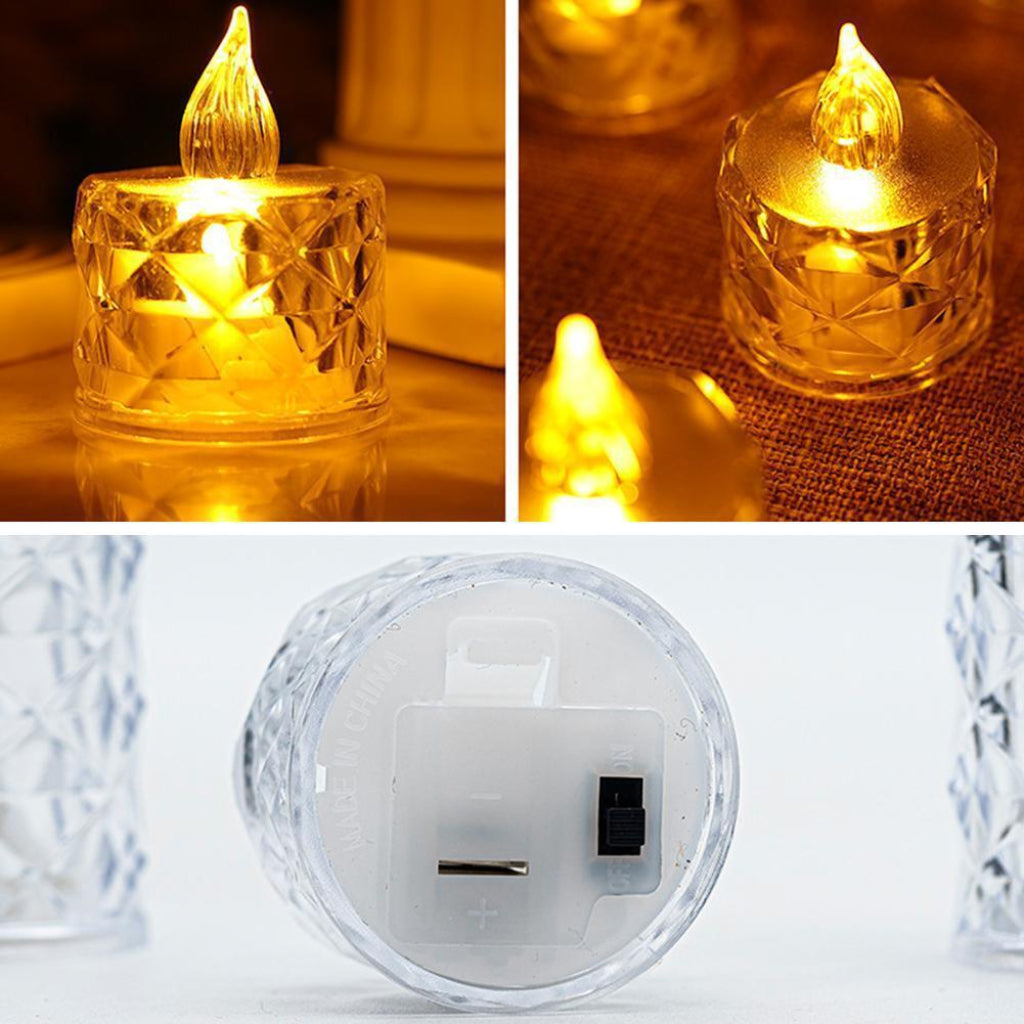 Crystal-Look LED Candle Light – Battery Operated