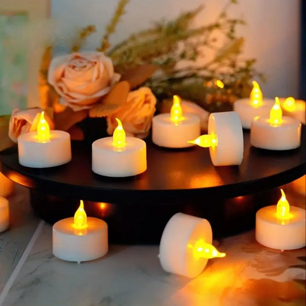 12-Piece Battery-Powered Flickering LED Candle Light Set