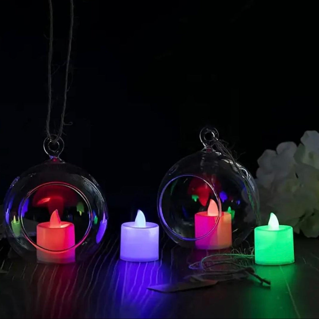 مجموعة شموع وامضة عديمة اللهب مكونة من 12 قطعة - تعمل بالبطارية