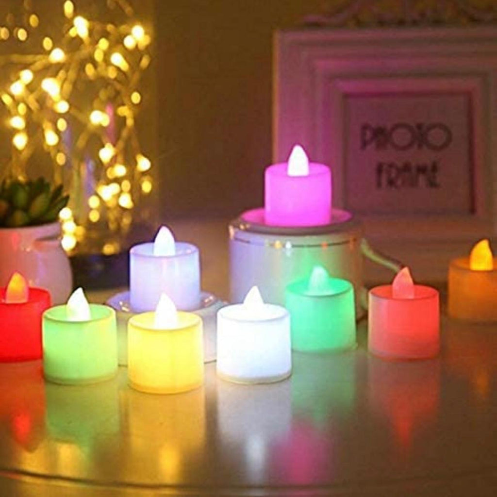 12-Piece Flameless Flickering Tea Light Candle Set – Battery Powered