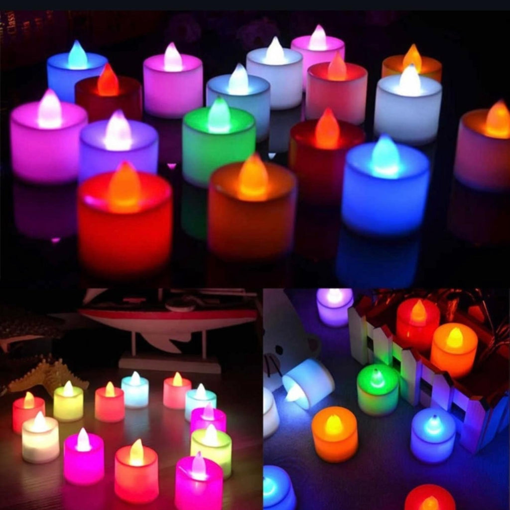 12-Piece Flameless Flickering Tea Light Candle Set – Battery Powered
