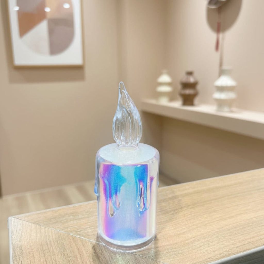 1-Piece Multicolor LED Candle Light – Flameless, Battery Powered