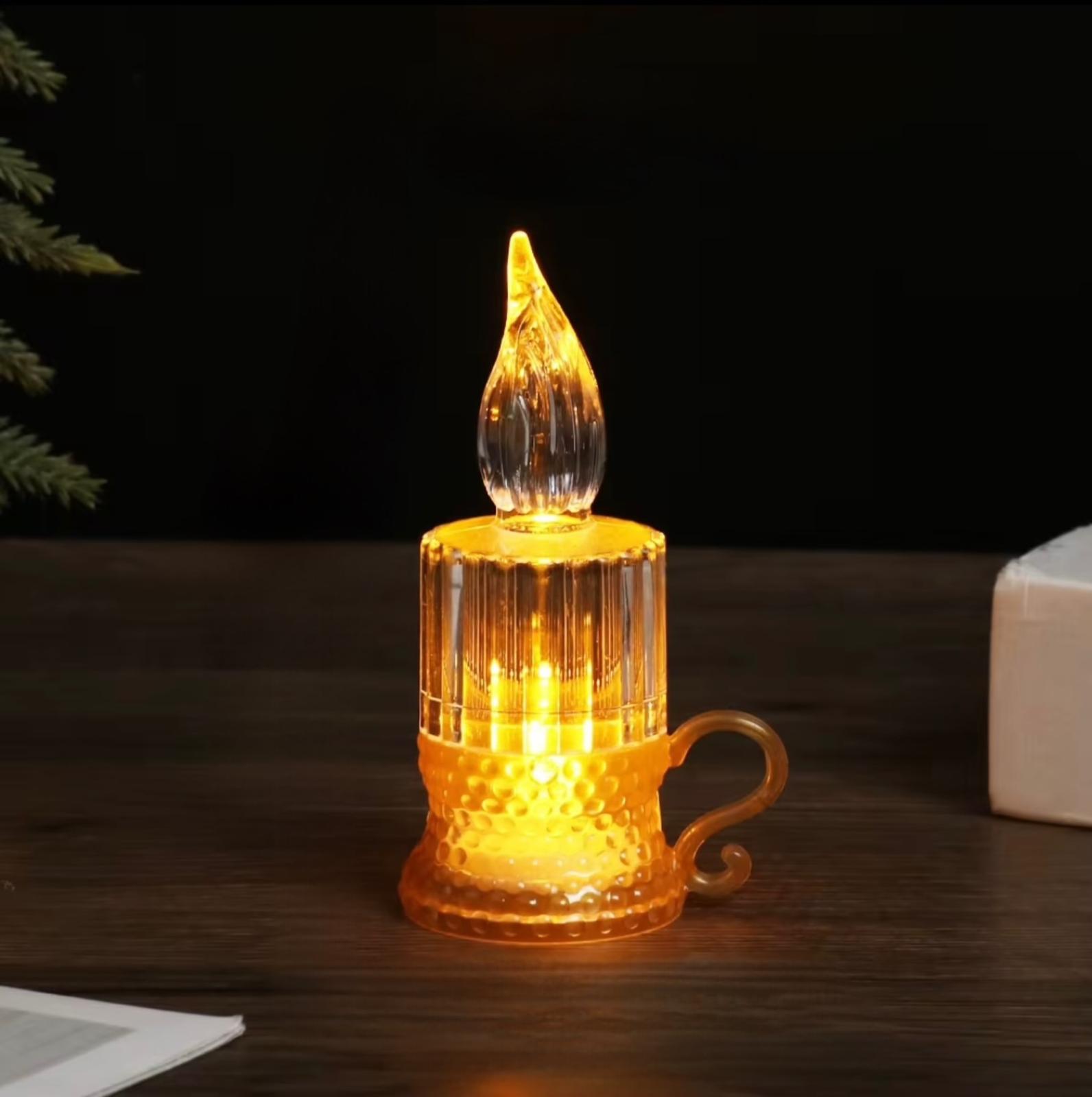 LED Crystal Candle Light – Battery Powered