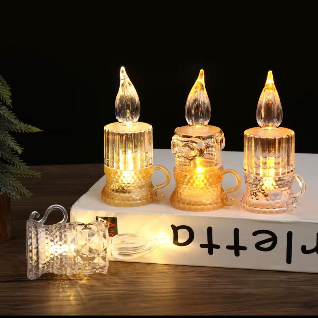 LED Crystal Candle Light – Battery Powered