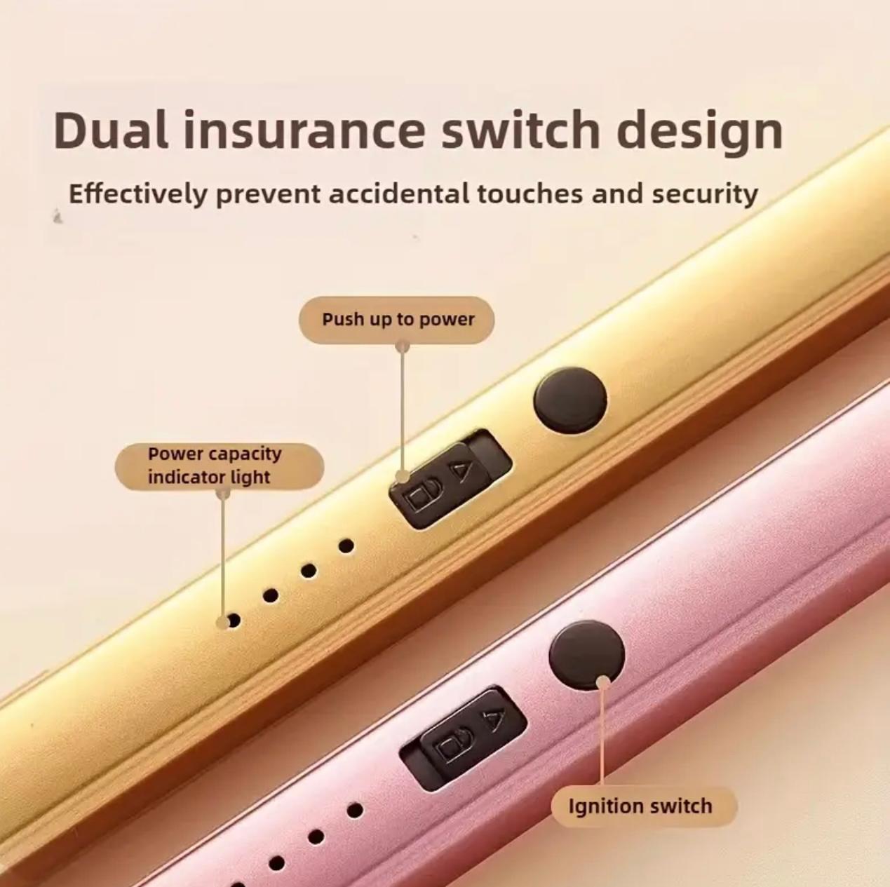 USB Rechargeable Electronic Lighter – Windproof Double Safety Arc Design