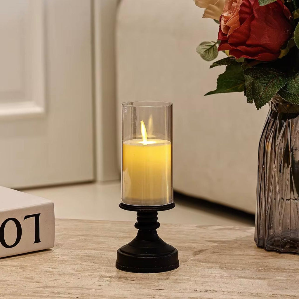 1 pcs Battery-Operated Flame LED Candlestick – Flameless Candle Light