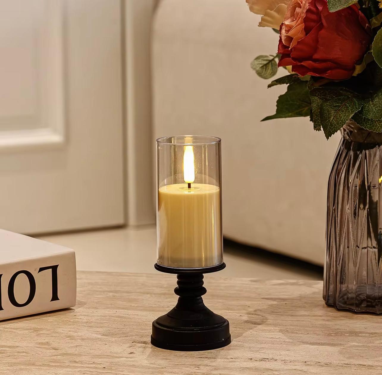1 pcs Battery-Operated Flame LED Candlestick – Flameless Candle Light