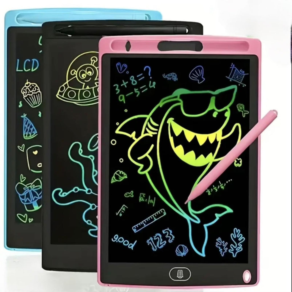 LCD Writing Tablet – Colorful Doodle Board for Kids (Reusable & Educational)