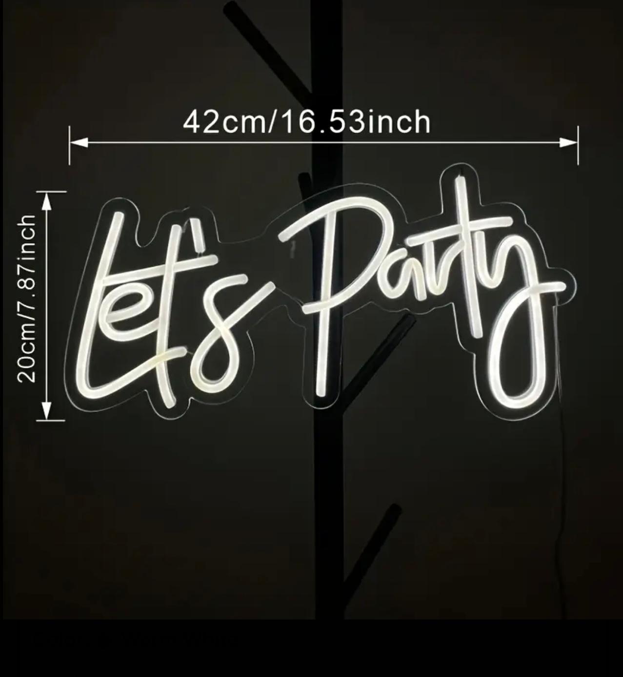 لافتة نيون دافئة LED من Let's Party - إضاءة تزيينية لديكور الحائط والحفلات