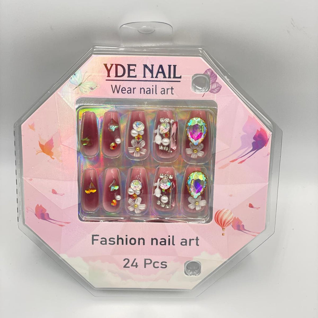 24 Pcs Nail Set – Random Model