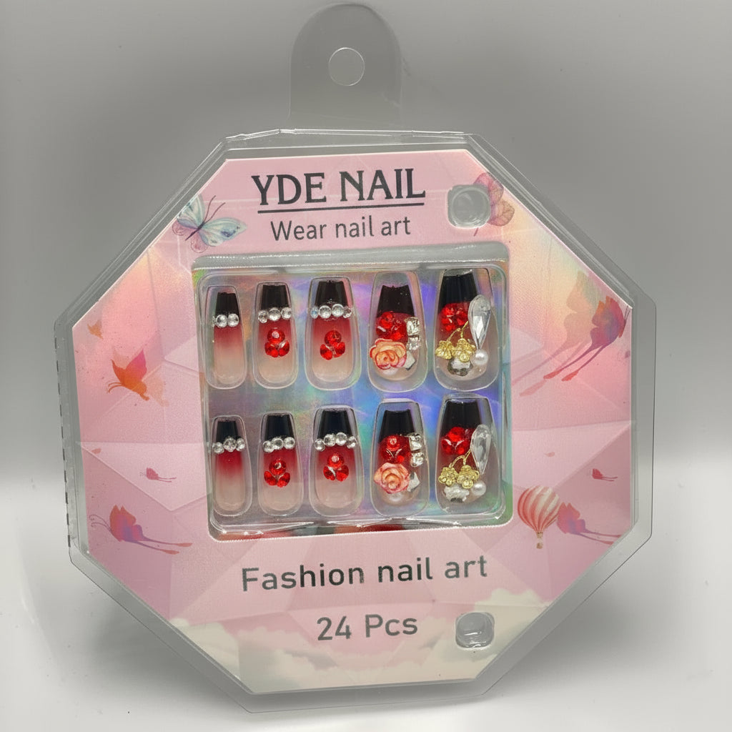 24 Pcs Nail Set – Random Model