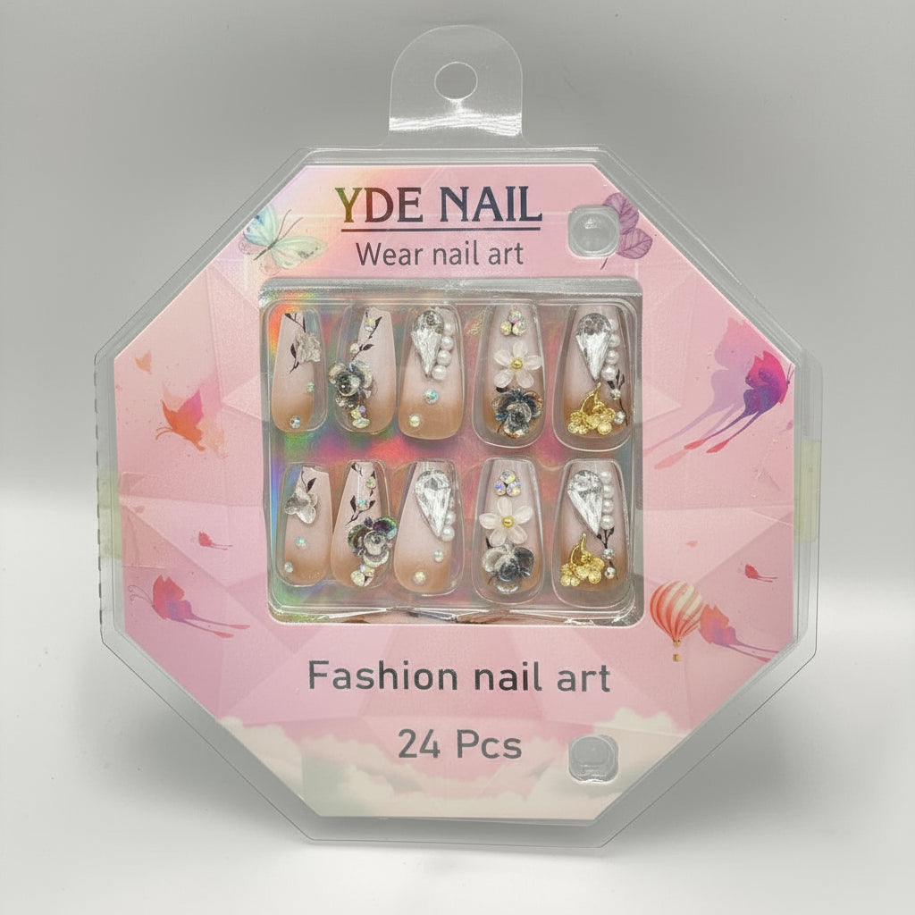 24 Pcs Nail Set – Random Model