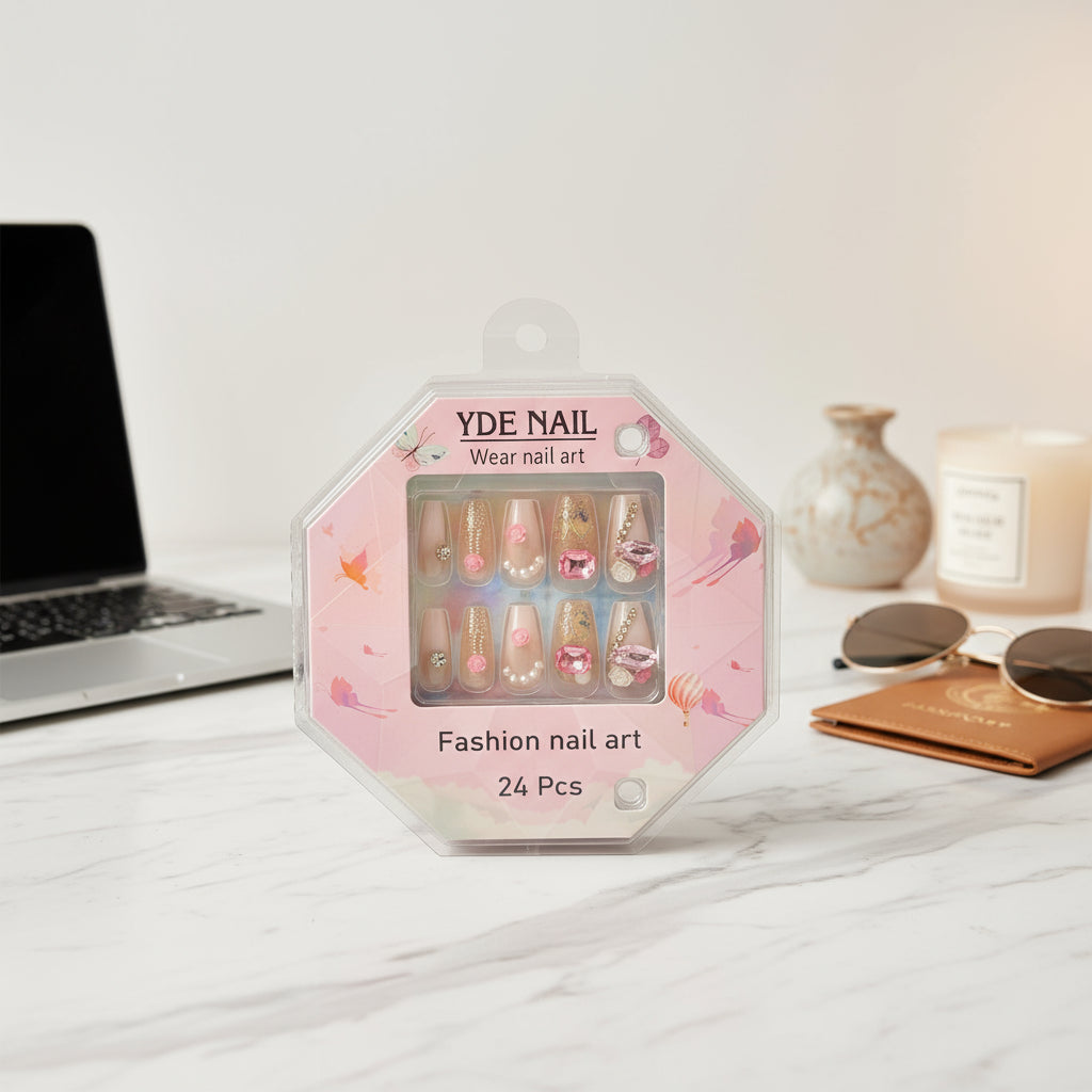 24 Pcs Nail Set – Random Model