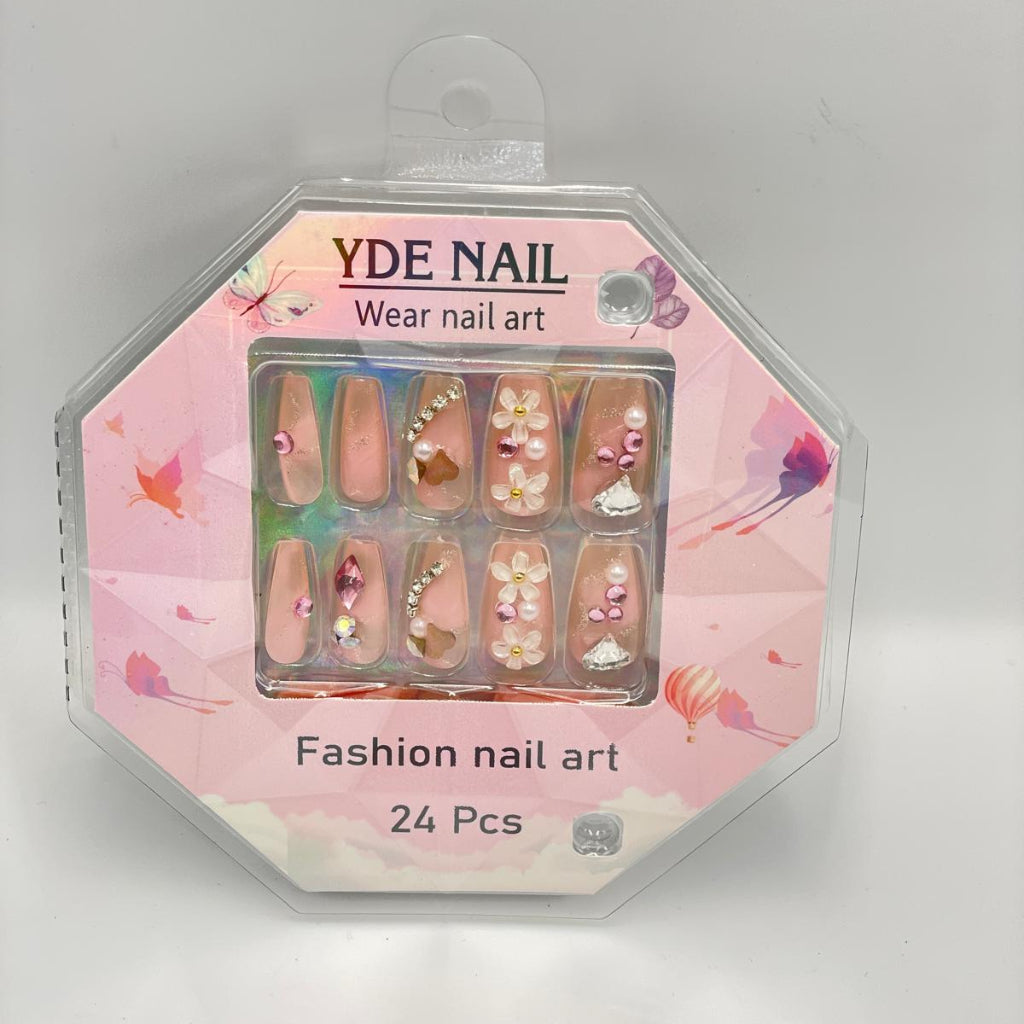 24 Pcs Nail Set – Random Model