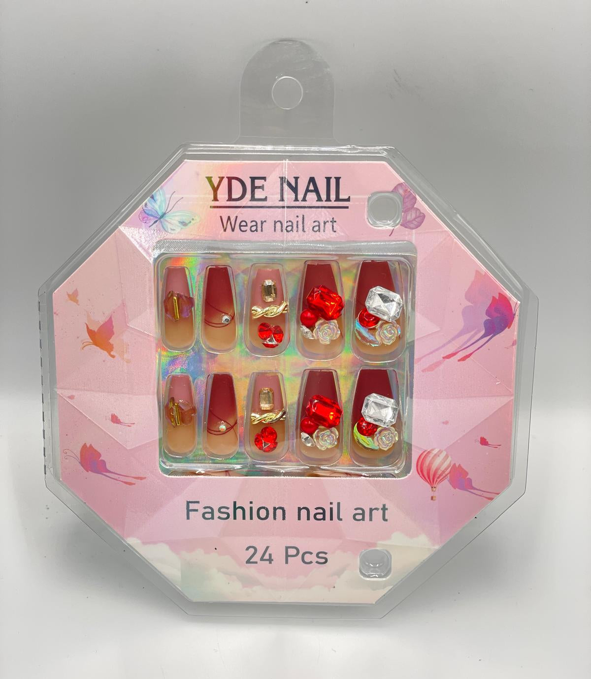 24 Pcs Nail Set – Random Model