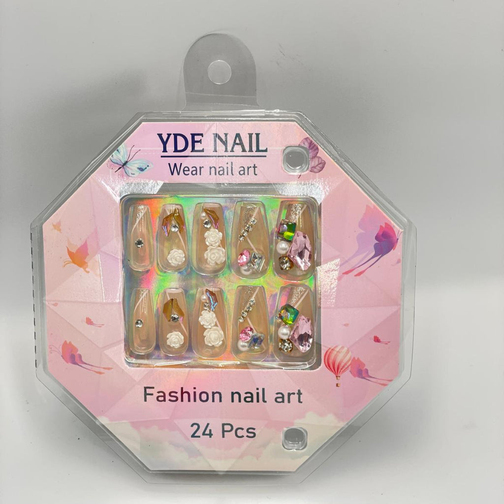 24 Pcs Nail Set – Random Model