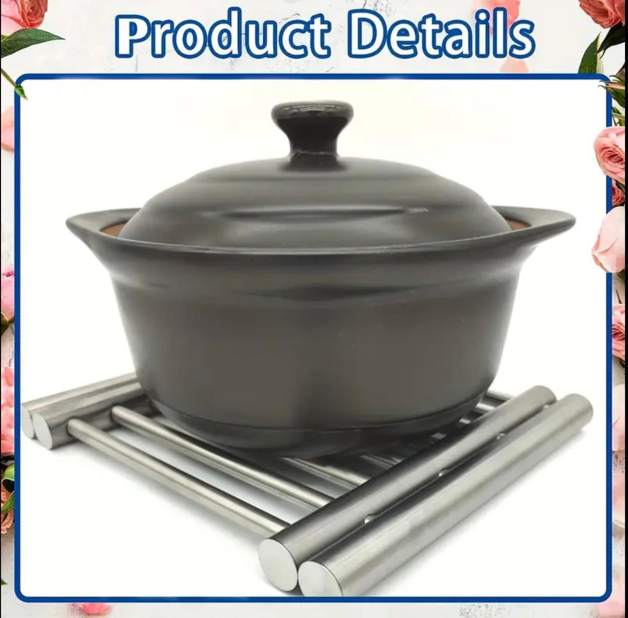 Stainless Steel Expandable Trivet – Adjustable Heat-Resistant Pot Holder & Kitchen Mat