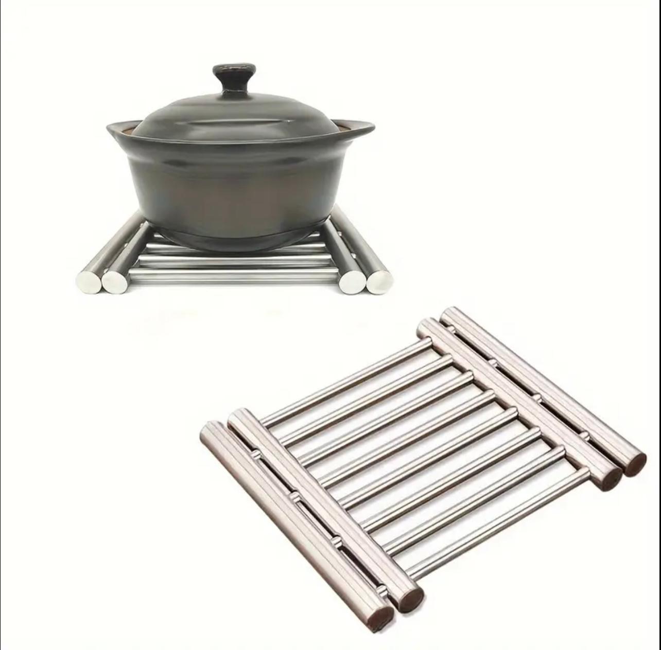 Stainless Steel Expandable Trivet – Adjustable Heat-Resistant Pot Holder & Kitchen Mat