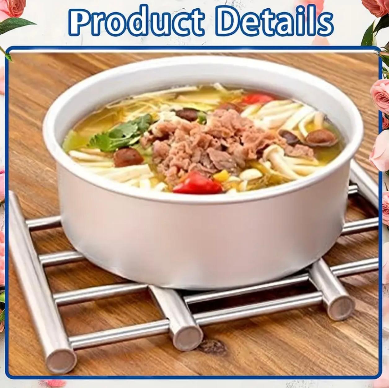 Stainless Steel Expandable Trivet – Adjustable Heat-Resistant Pot Holder & Kitchen Mat