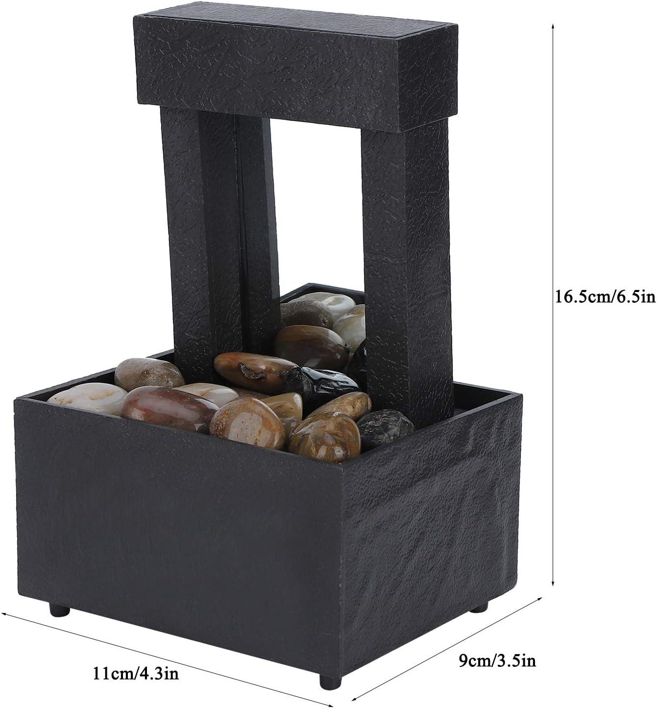 USB LED Desktop Waterfall Fountain – Creative Flowing Water Ornament for Home & Office