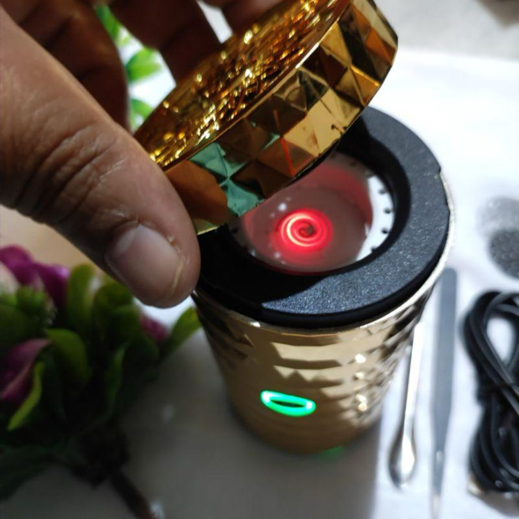 Portable USB Rechargeable Electric Incense Burner – Mini Aromatherapy Diffuser for Home, Office & Travel