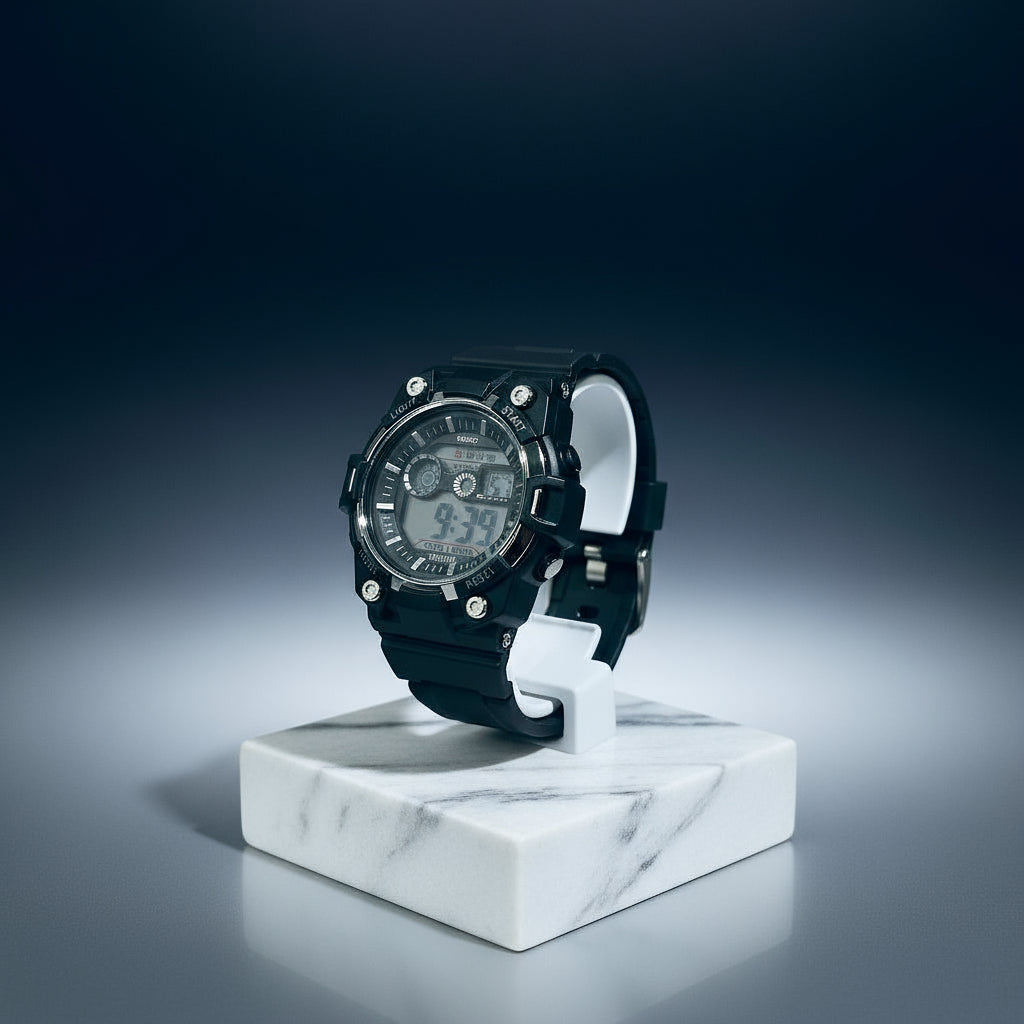 ساعة رياضية رجالية – ساعة يد رقمية أنيقة ومتينة