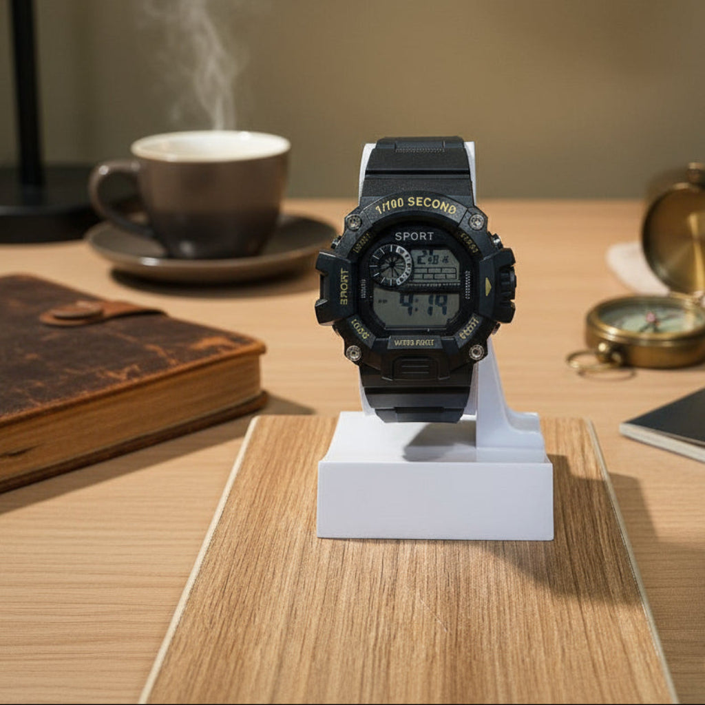 ساعة رياضية رجالية – ساعة يد رقمية أنيقة ومتينة
