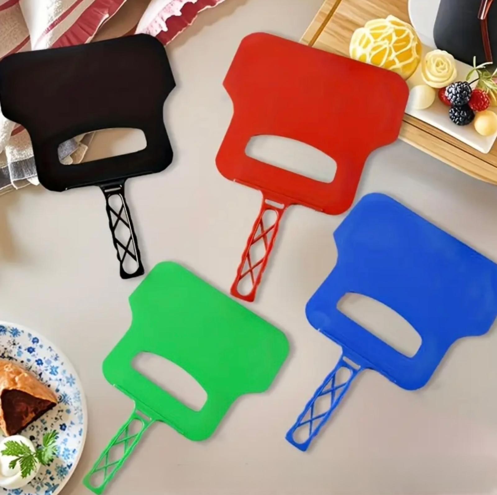 Heat-Resistant BBQ Handheld Fans – Durable Red & Blue Grilling Accessories with Ergonomic Handle