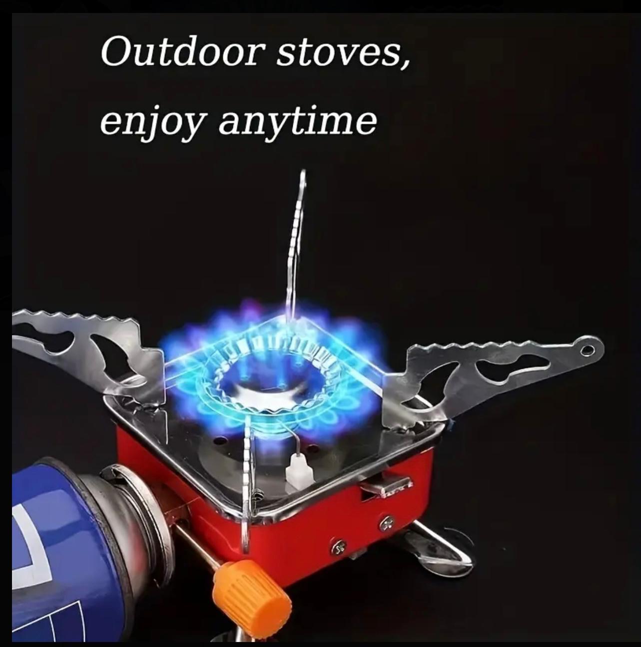 Portable Gas Camping Stove with Ignition – Windproof Outdoor Cooker for Camping, Hiking & Picnics
