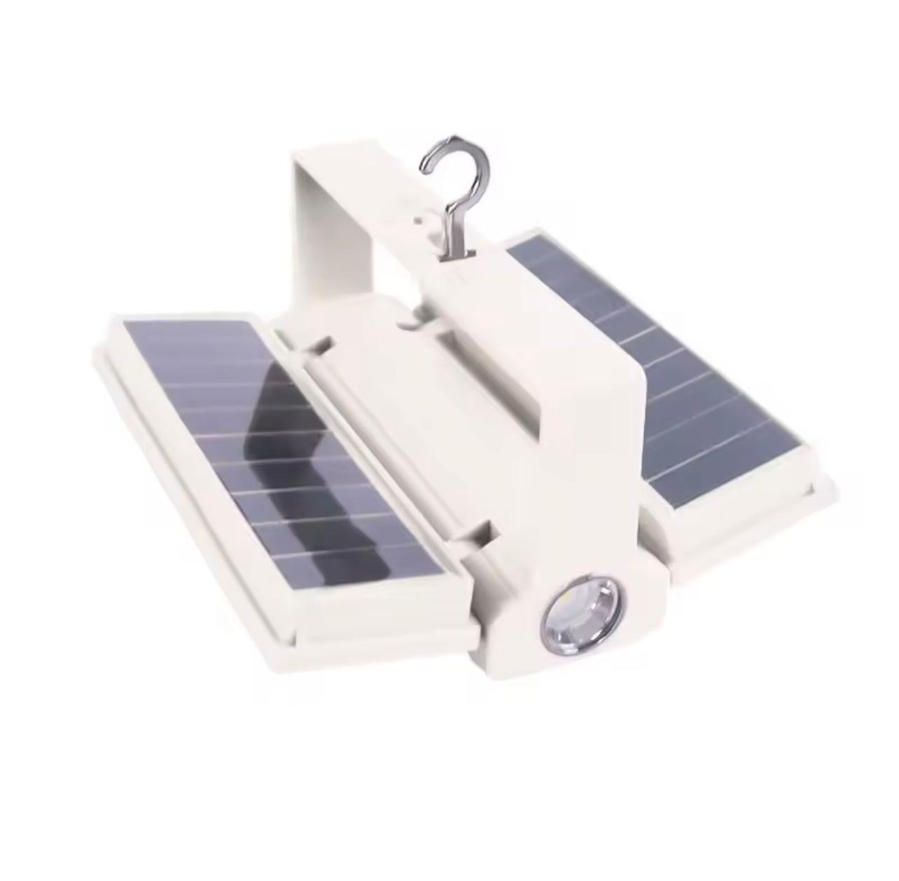 Solar Power LED Camping Lamp – 90° Folding Portable Flashlight & Lantern with 4 Lighting Modes