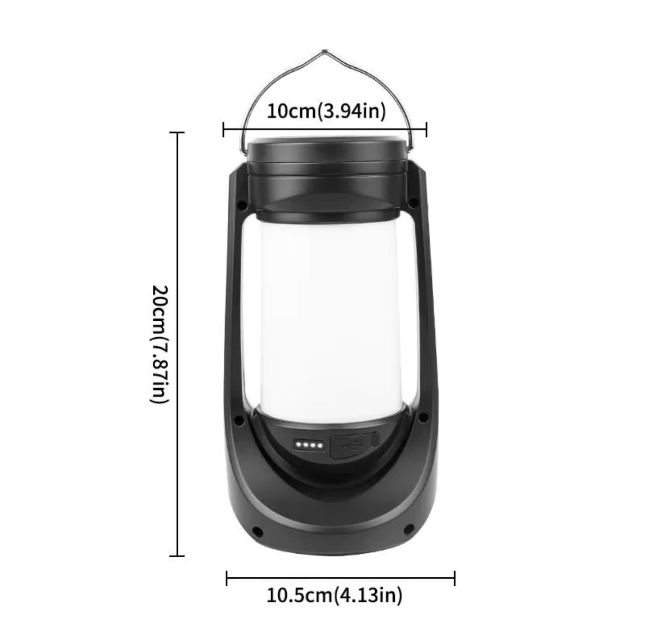 Rechargeable Outdoor Camping Atmosphere Light with Adjustable Flame Effect β 3-Mode LED Lantern