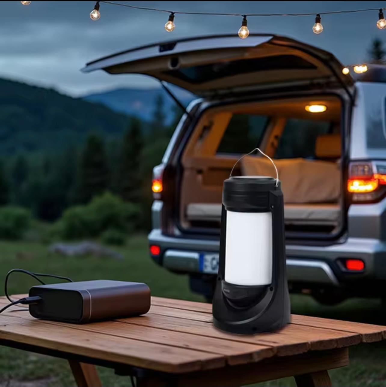 Rechargeable Outdoor Camping Atmosphere Light with Adjustable Flame Effect β 3-Mode LED Lantern