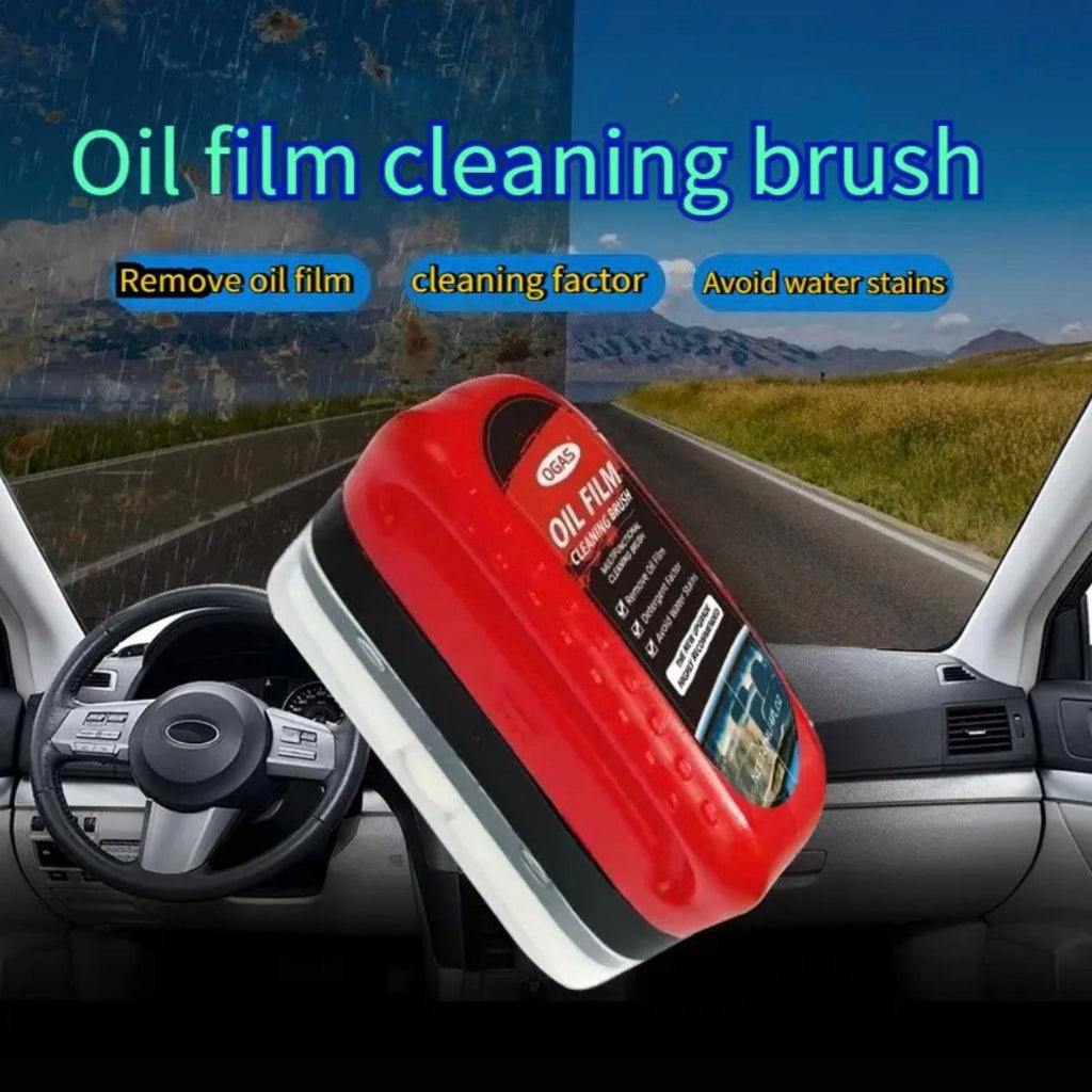 Automotive Glass Anti-Fog Wipe & Oil Film Cleaning Brush โ Reusable, Portable, Durable