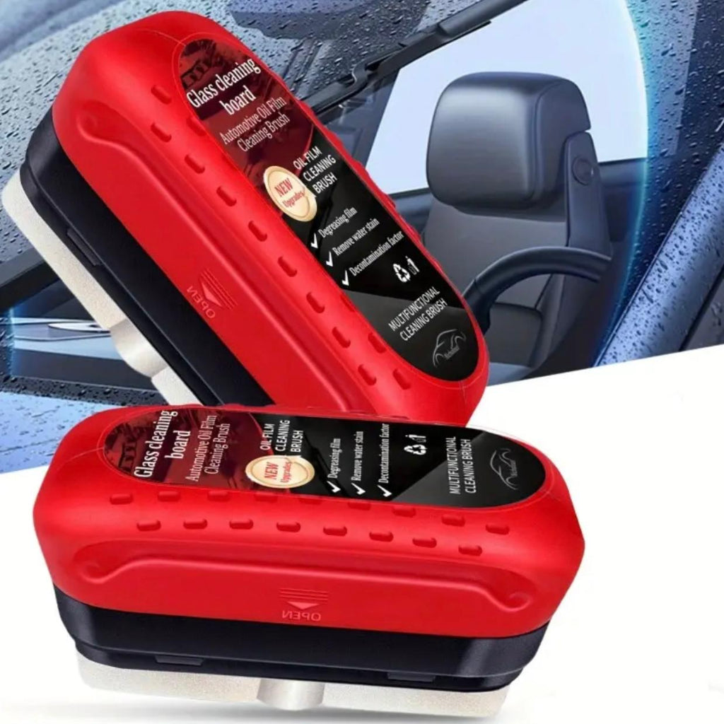 Automotive Glass Anti-Fog Wipe & Oil Film Cleaning Brush โ Reusable, Portable, Durable