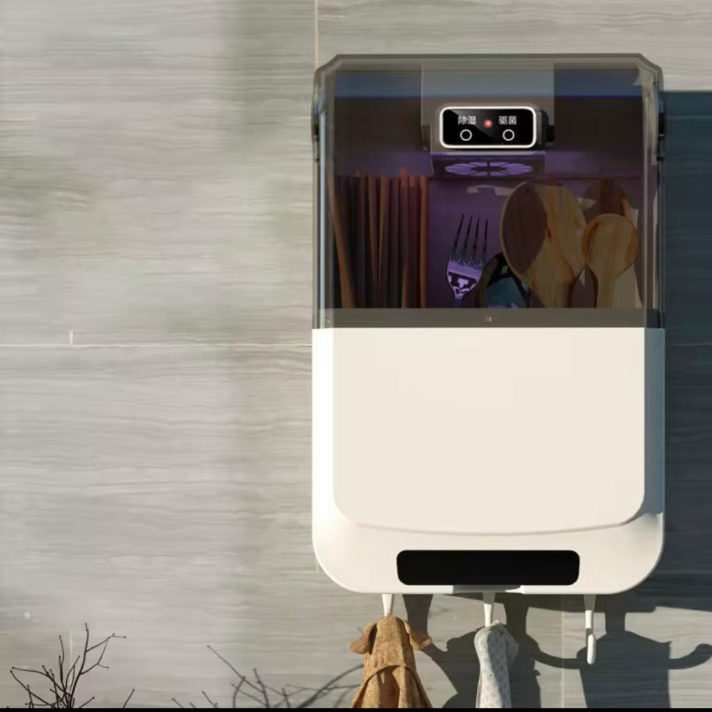USB-Powered Intelligent Chopsticks Storage & Sterilization Box β Eco-Friendly & Wall-Mounted