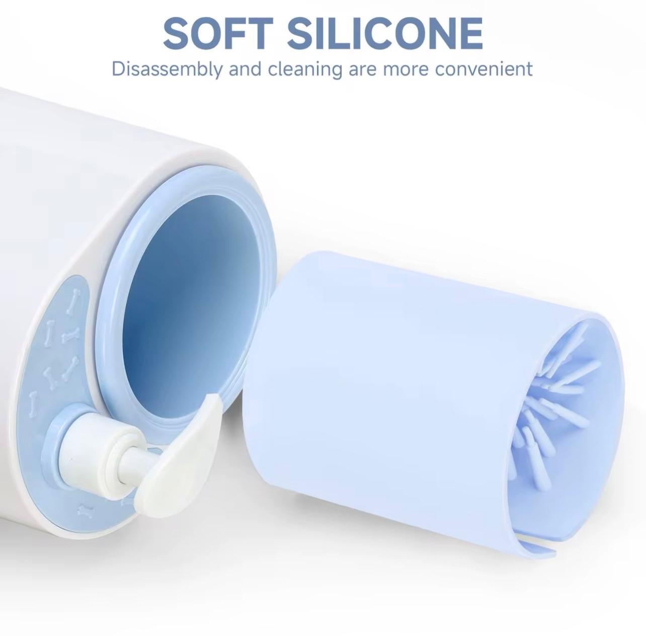 2-in-1 Electric Portable Dog Paw Cleaner – Fast & Gentle Silicone Washer Cup
