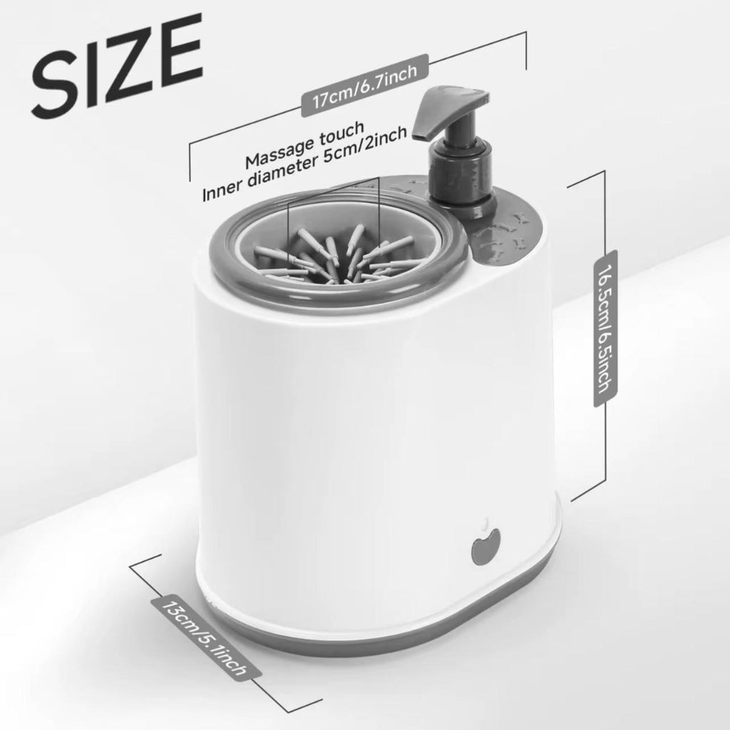 2-in-1 Electric Portable Dog Paw Cleaner – Fast & Gentle Silicone Washer Cup