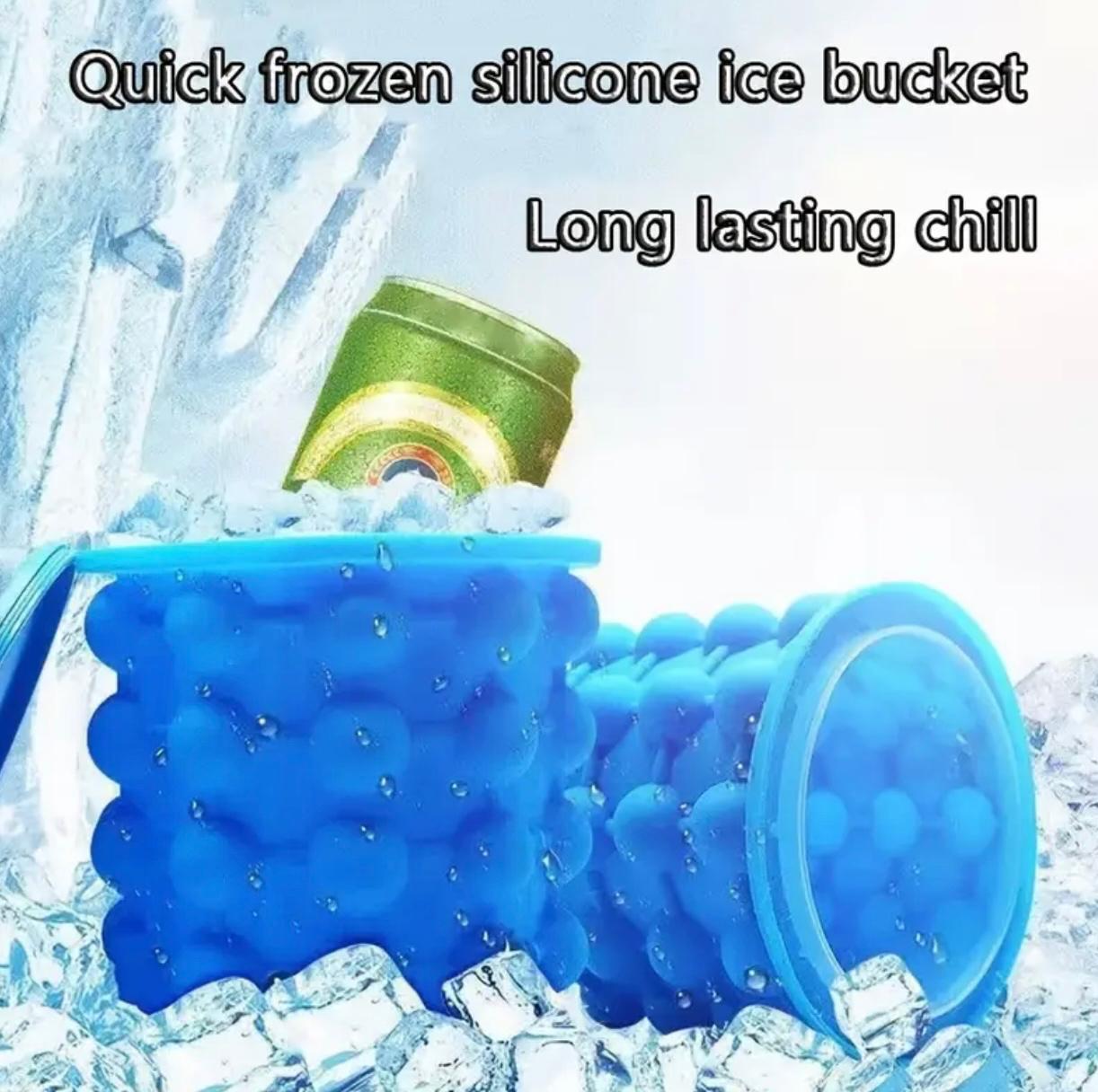 قالب دلو الثلج من السيليكون المحمول مع غطاء