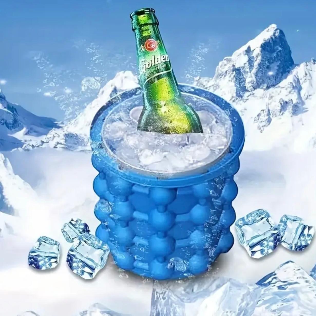 قالب دلو الثلج من السيليكون المحمول مع غطاء