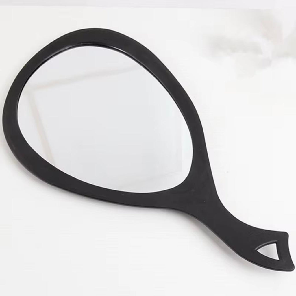 Handheld Round Mirror with Stylish ABS Handle