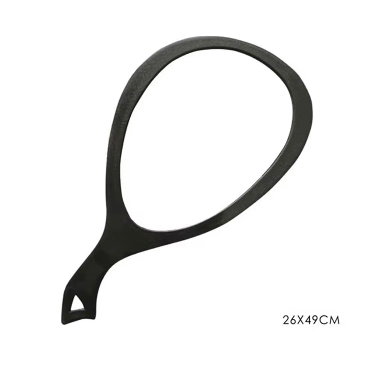 Handheld Round Mirror with Stylish ABS Handle