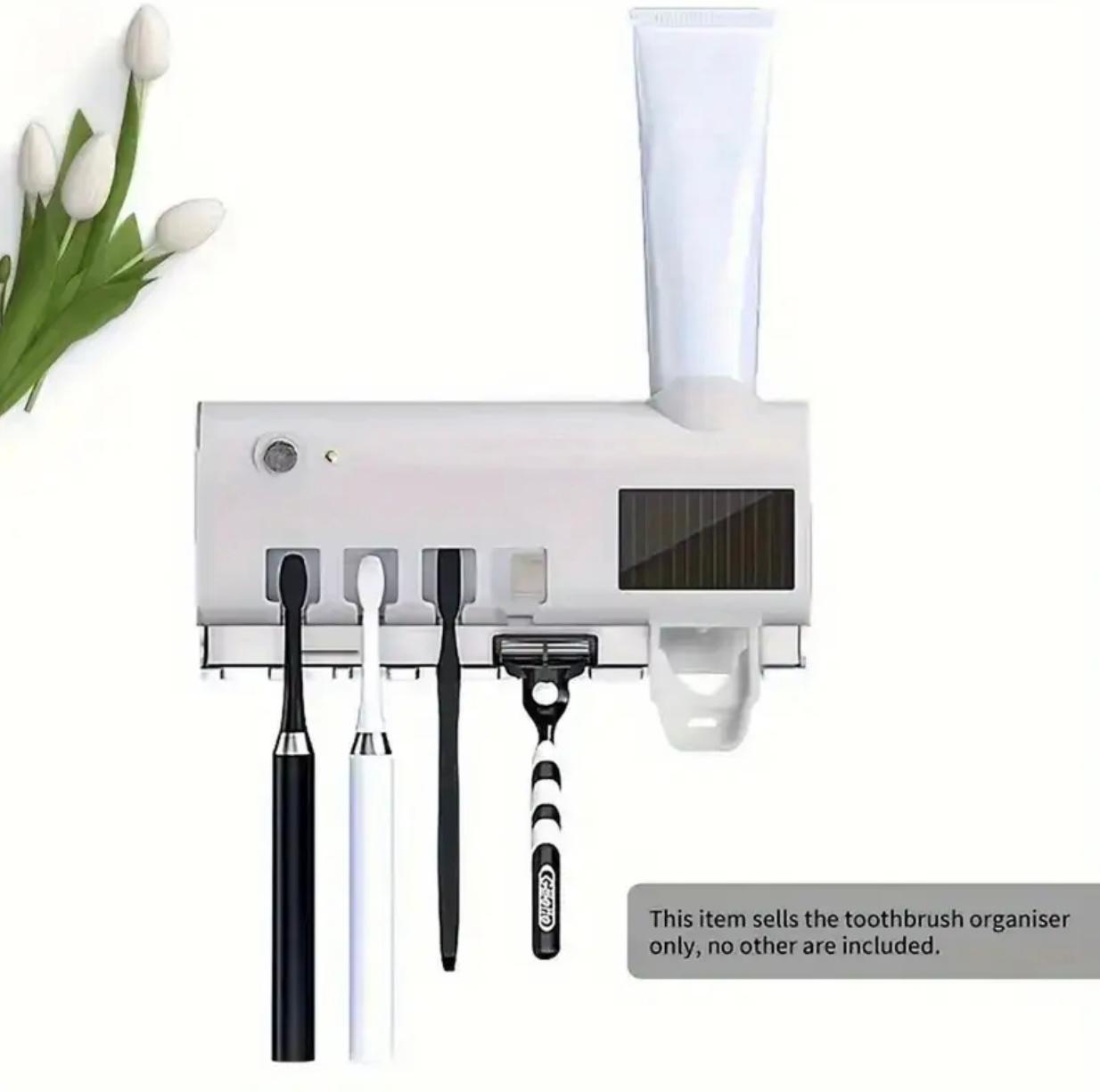 حامل فرشاة الأسنان وموزع معجون الأسنان