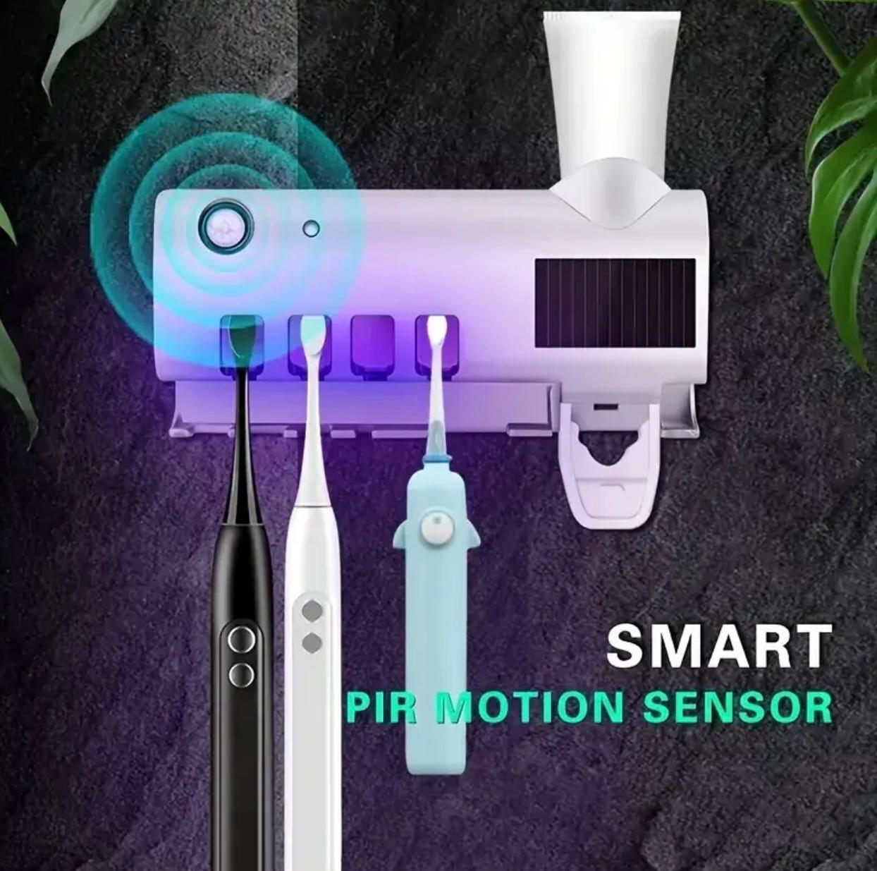 حامل فرشاة الأسنان وموزع معجون الأسنان