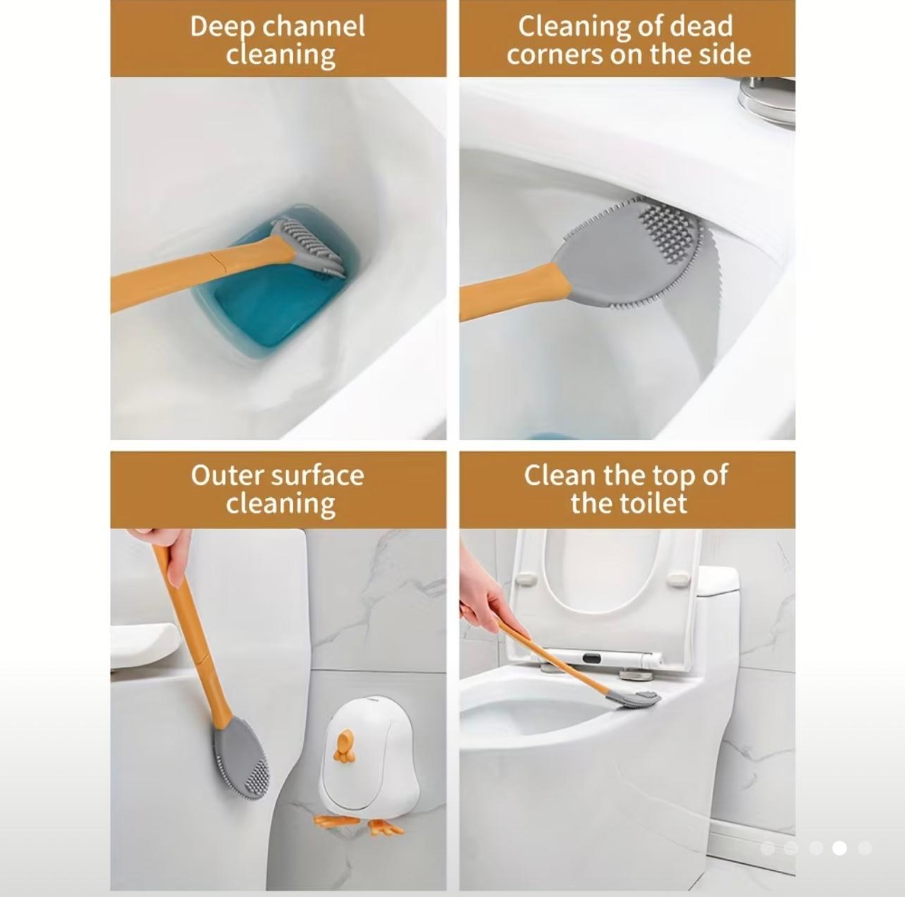 Cute Duck Toilet Brush Set – Wall-Mounted or Floor-Standing