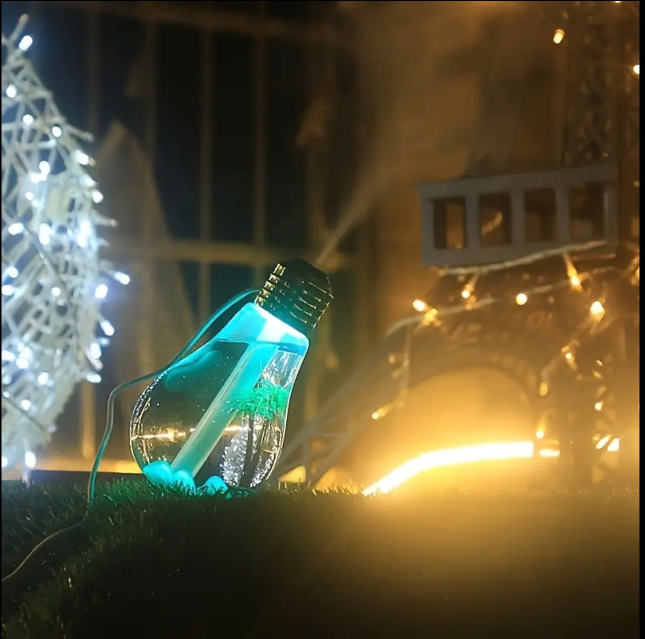 Creative Hanging Light Bulb Mini Humidifier – USB Powered with Colorful Night Light & Mist Function