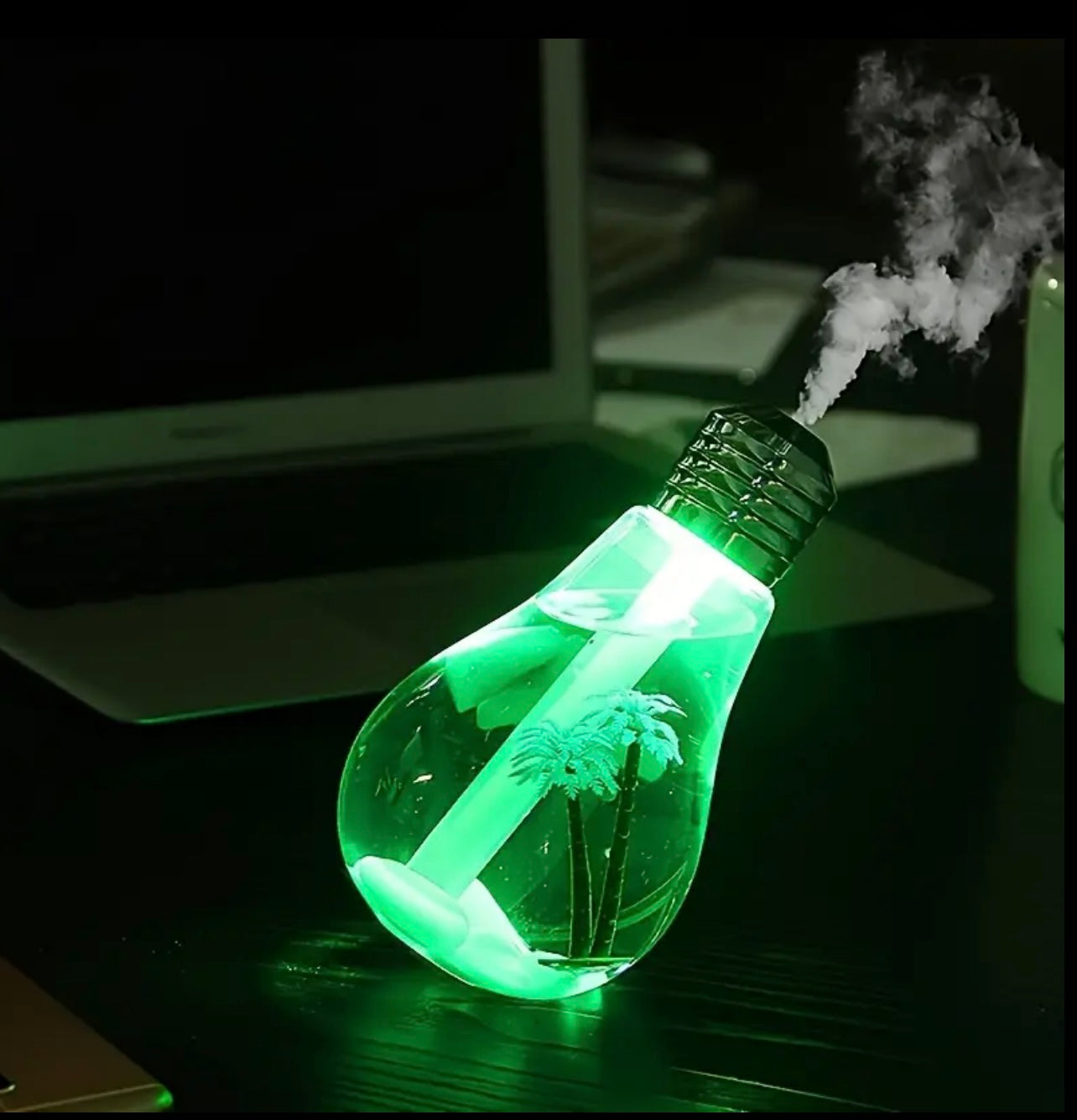 Creative Hanging Light Bulb Mini Humidifier – USB Powered with Colorful Night Light & Mist Function
