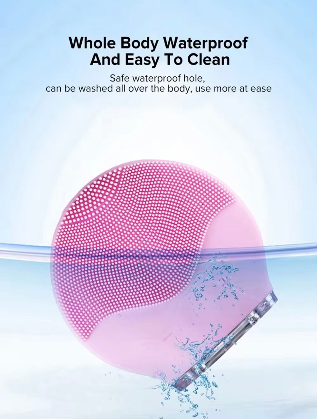 Rechargeable Electric Silica Gel Face Cleansing Brush – Pore Cleaner