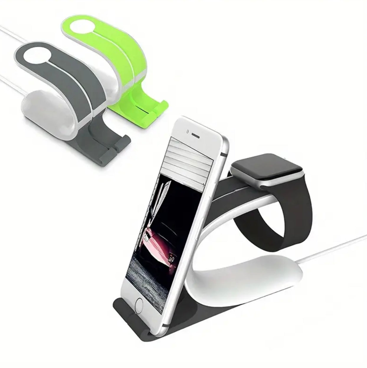 Multifunctional Charging Dock Stand Docking Station Charger Holder 2 in 1 for Smart Watch Phone