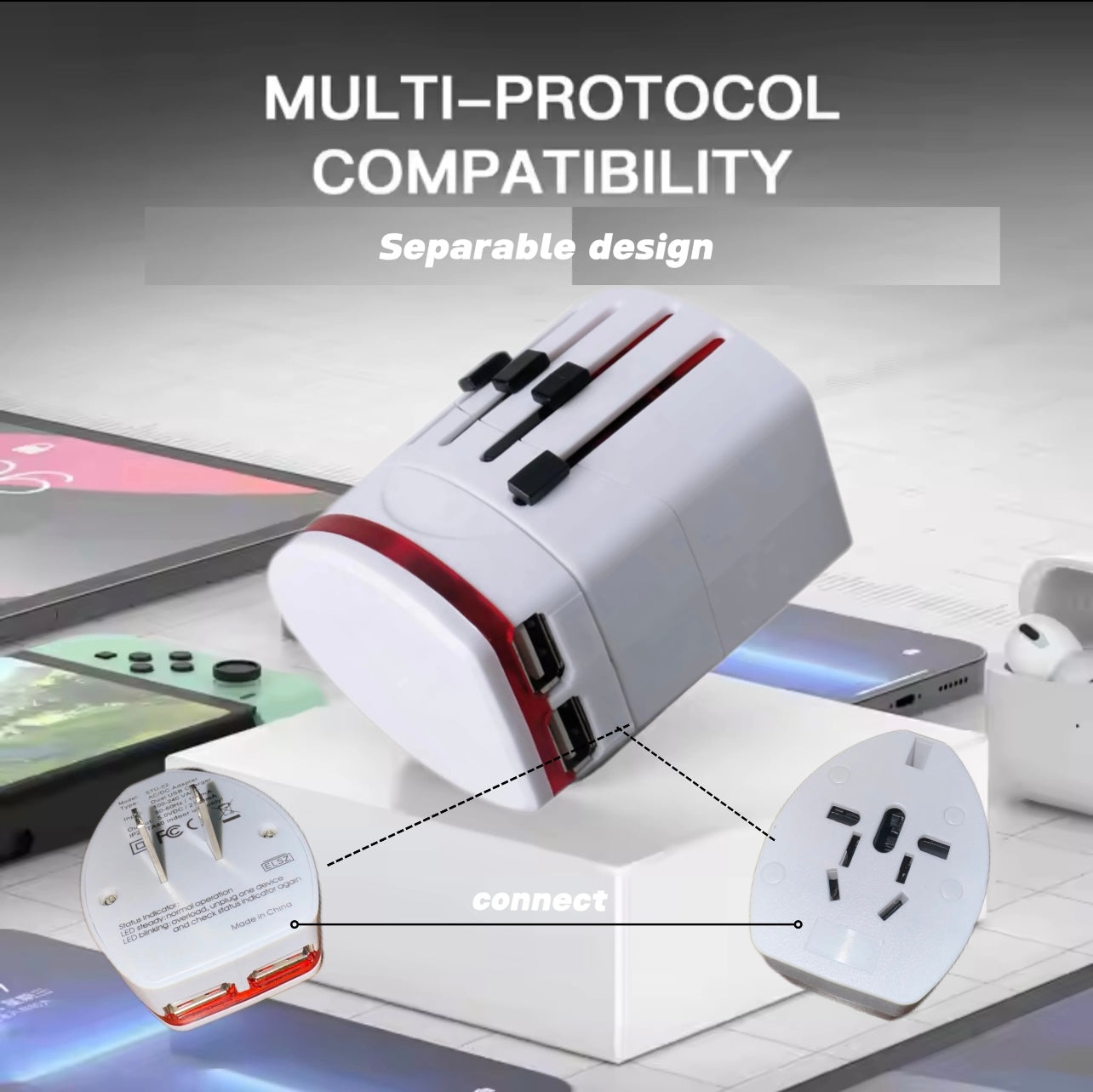 Stock Universal Travel Adapters Us Uk Eu Au International Available Plug Socket Travel Us Charger Power Adapter
