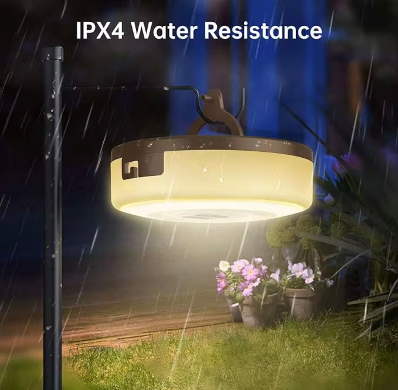 Camping Light Pull String Lamp – RGB Solar & USB Rechargeable, Portable Tent Light